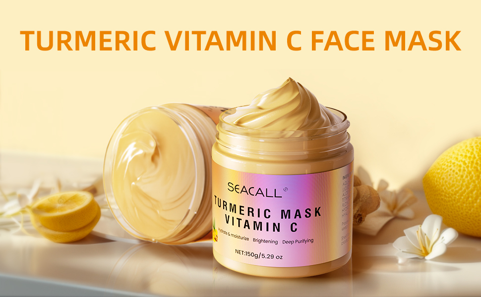 Amazon.com : Seacall Turmeric Vitamin C Facial Mask contains Aloe
